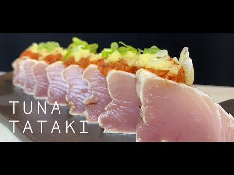 Aufschlüsselung von Weißem Thun | Thunfisch-Tataki und Sushi