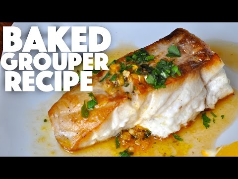 Catch n Cook Baked Grouper Fillet Recipe - saltwater fish dinner - filet and cook