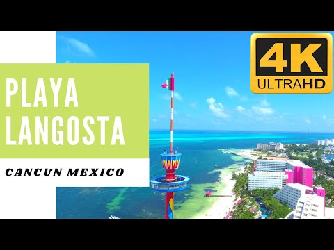 Playa Langosta Cancun Zona Hotelera Mexique Drone 4K | Drôneur de voyage