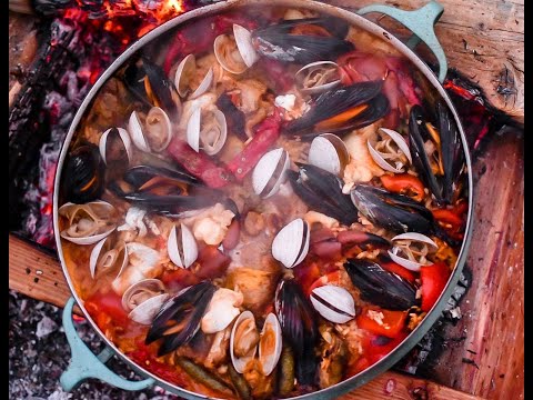 Fangen und kochen Sie AMAZING SEAFOOD PAELLA!!