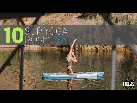 10 Yoga-Positionen auf einem Stand Up Paddle Board.