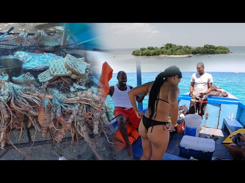Snorkeling para cocinar al aire libre LOBSTER Island en Negril Jamaica