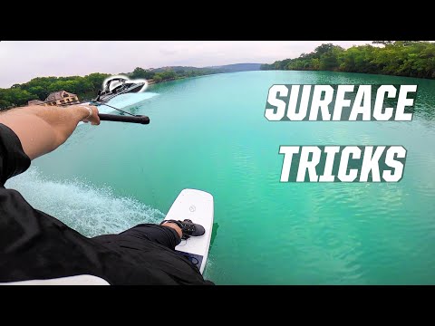 SURFACE TRICKS! - WAKEBOARDING - BOAT