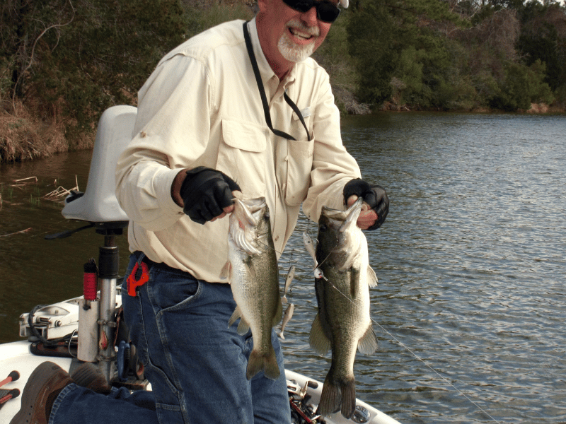 Two Bass in one Catch There you go