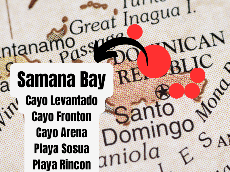 Mapa de Los mejores lugares para bucear en la República Dominicana 1