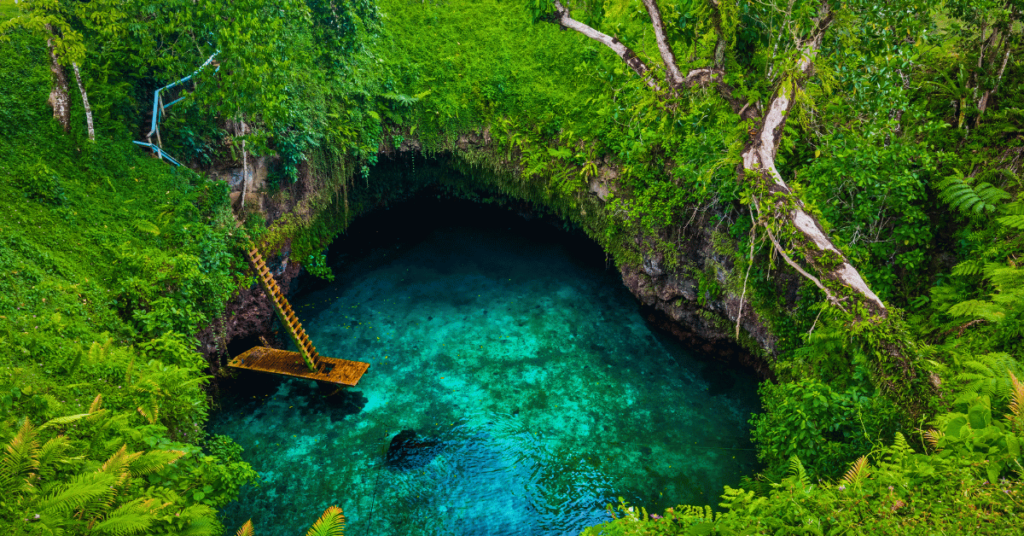 Ozeanien To Sua Ozeangraben berühmtes Schwimmloch Upolu Samoa Südpazifik